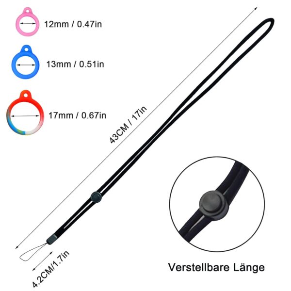 Vape Lanyard 2 Neck Straps 15 Silicone Rings Anti-Slip-1