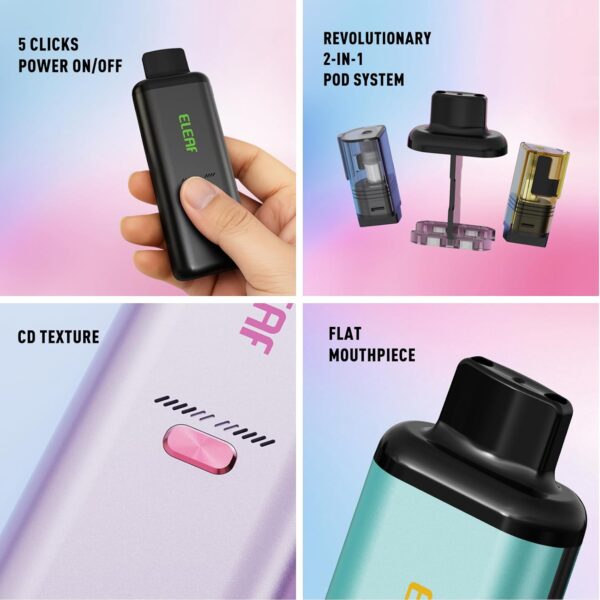 Eleaf Iore Mix Kit 2 Pod Vape 1100mAh Dual Cartridge Silver-3