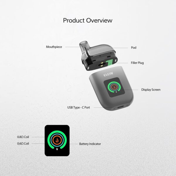 Eleaf Iore Pebble Eco Vape Kit 1100mAh 6.5ml Pod System-6