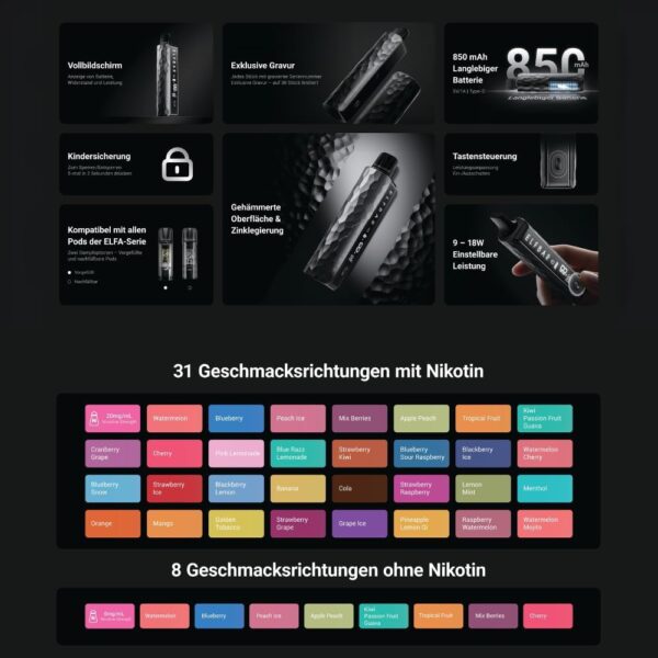 ELFBAR ELFA MASTER Limited Edition Electric Cigarette 850mAh-5