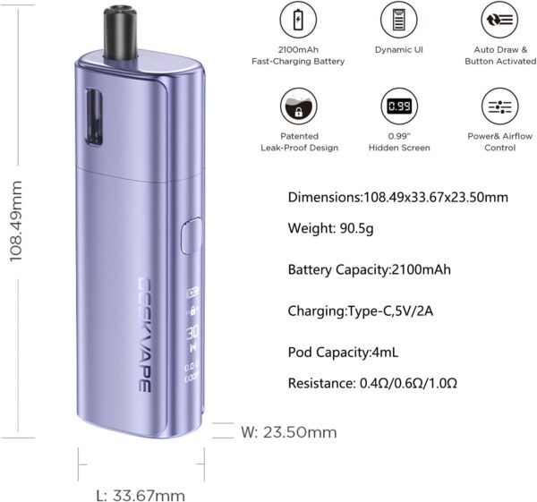 GEEKVAPE Soul 2 Pod Kit 2100mAh Battery MTL RDL Vaping-1