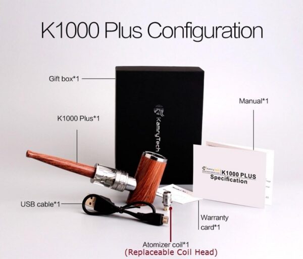 Kamry K1000 Plus Electronic Cigarette Vape Kit Black Wood-4
