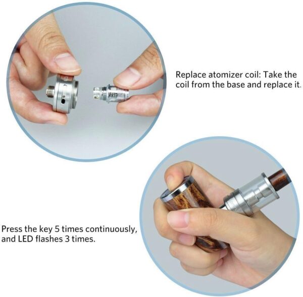 Kamry K1000 Plus Electronic Cigarette Vape Kit Black Wood-5