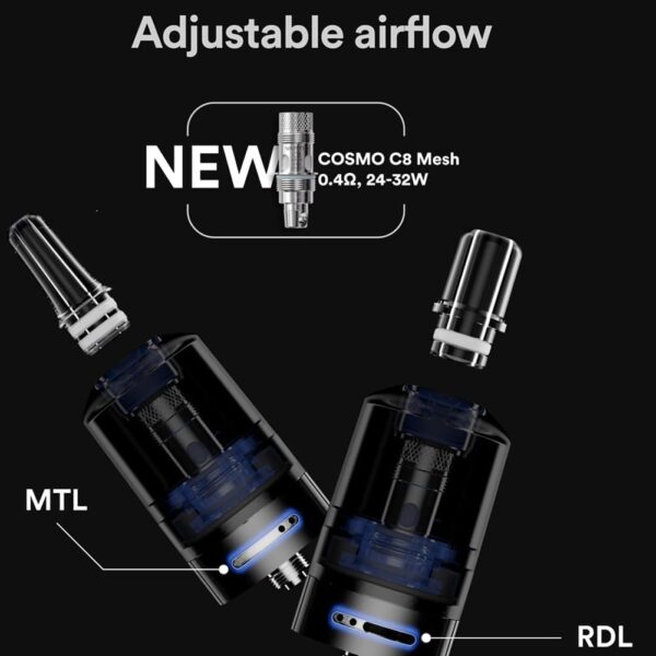 Vaptio COSMO Prime Vape Kit 4ml Tank 2400mAh Battery Blue-1