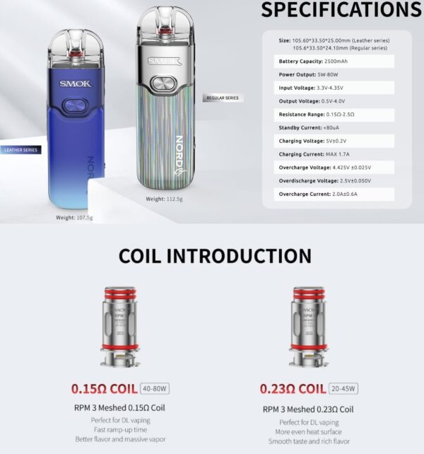 Smok Nord GT Pod System 80W 2500mAh Vape Kit Cyan-Black-2