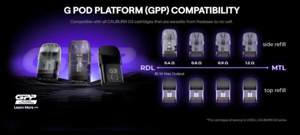 Uwell Caliburn G3 PRO Pod System Space Gray 1000mAh-3