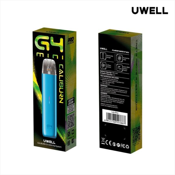 Uwell Caliburn G4 Mini Pod System 1100 mAh 3 ml Night Black-1