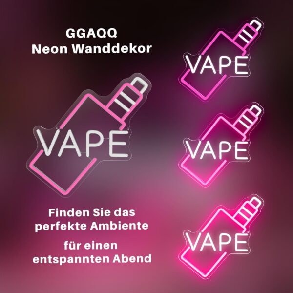 VAPE Neon Sign LED Wall Decor USB Dimmable for Shops Office-3