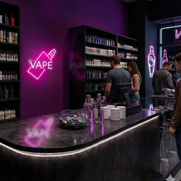 VAPE Neon Sign LED Wall Decor USB Dimmable for Shops Office-5