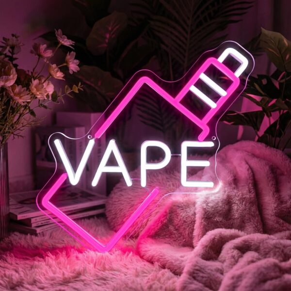 VAPE Neon Sign LED Wall Decor USB Dimmable for Shops Office-0