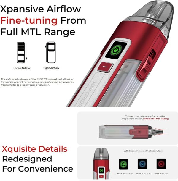 Vaporesso Luxe X2 MTL Pod Kit 40W 2000mAh Marine Blue-3