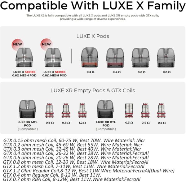 Vaporesso Luxe X2 MTL Pod Kit 40W 2000mAh Marine Blue-4