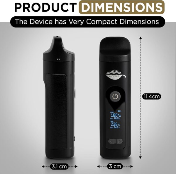 Vaporizer Tåge V2 Compact Dry Herb Vaporizer OLED Screen-5