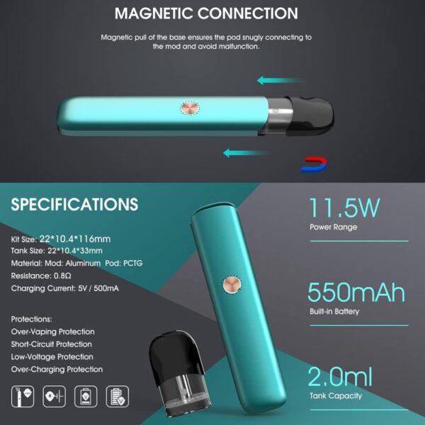 VAPTIO Razor Kit Vape Pen 550mAh Electronic Cigarette Blue-1