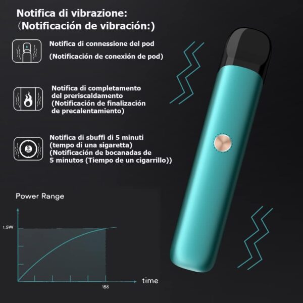 VAPTIO Razor Kit Vape Pen 550mAh Electronic Cigarette Blue-3