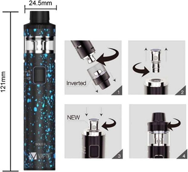 VAPTIO Solo 2 Kit Vape Pen 50W 3000mAh Battery Electronic-3