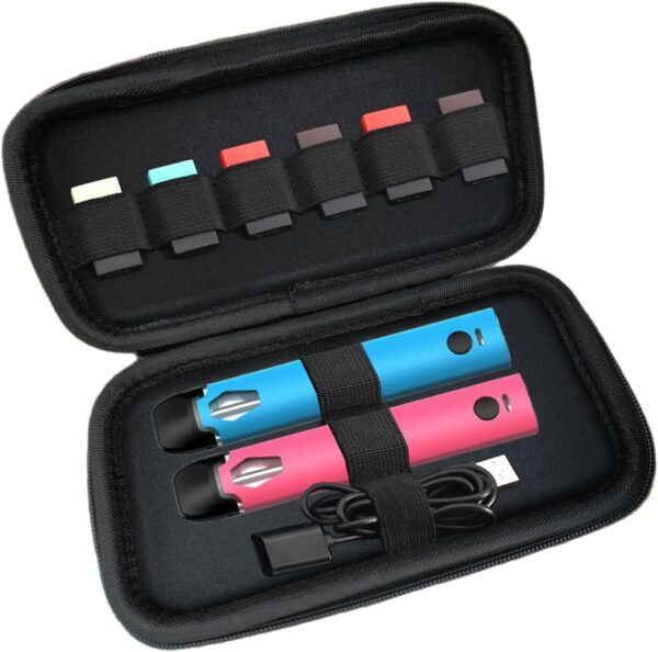 VOVCIG Vape Case 9 Compartment Odor Proof Storage Bag Black-1