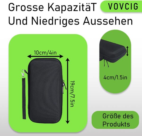 VOVCIG Vape Case 9 Compartment Odor Proof Storage Bag Black-5