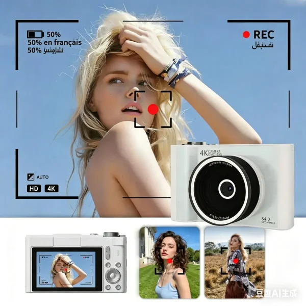 Portable Vlog Camera with 32GB SD Card